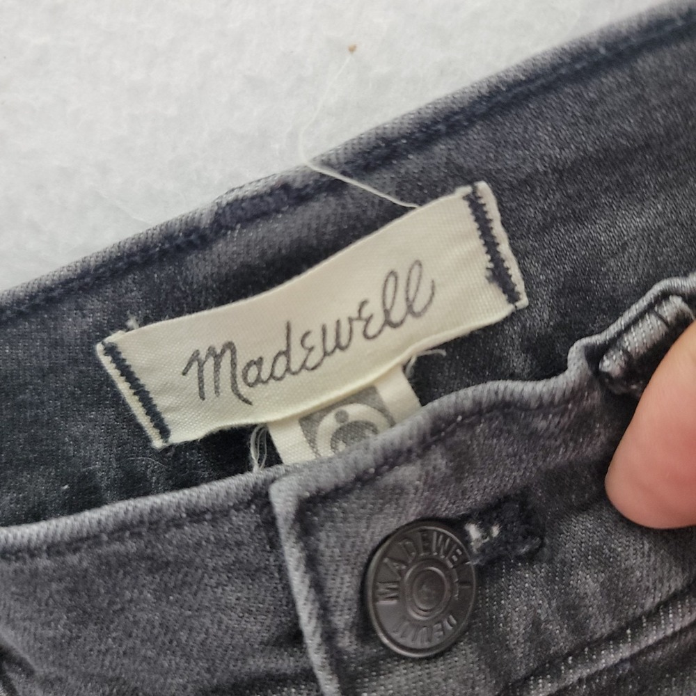 Madewell The Perfect Vintage Crop Jeans Womens High Rise Black Wash Denim Sz 27 - Picture 3 of 16